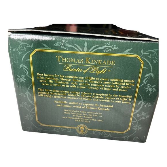 NIB THOMAS KINKADE MEMORIES OF HOME LIGHTED COTTAGE  "STONEHEARTH HUTCH" LIGHTED - Picture 13 of 14